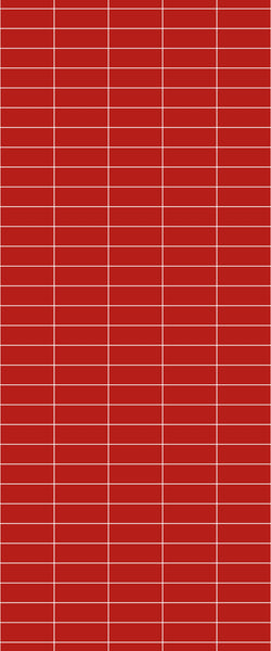 Red Horizontal Block Tile Acrylic Shower Panel 2440mm x 1220mm ( 3mm Thick) - CladdTech