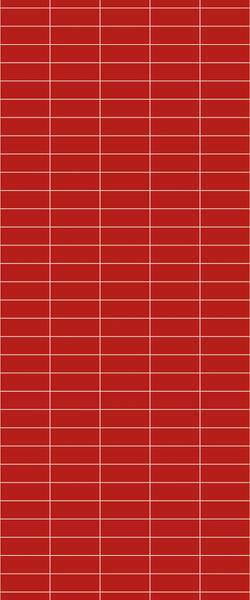 Red Horizontal Block Tile Acrylic Shower Panel 2440mm x 1220mm ( 3mm Thick) - CladdTech