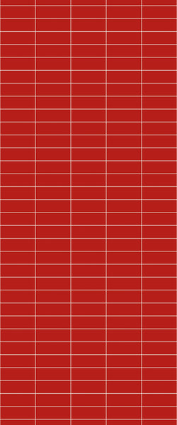 Red Horizontal Block Tile Acrylic Shower Panel 2440mm x 1220mm ( 3mm Thick) - CladdTech