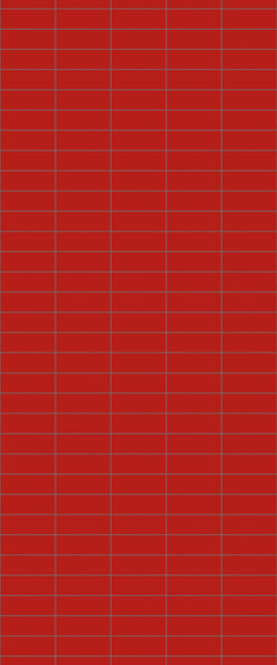 Red Horizontal Block Tile Acrylic Shower Panel 2440mm x 1220mm ( 3mm Thick) - CladdTech