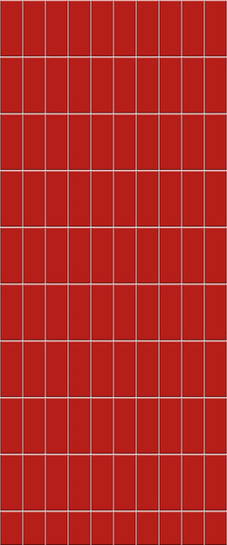 Red Vertical Block Tile Acrylic Shower Panel 2440mm x 1220mm ( 3mm Thick) - CladdTech