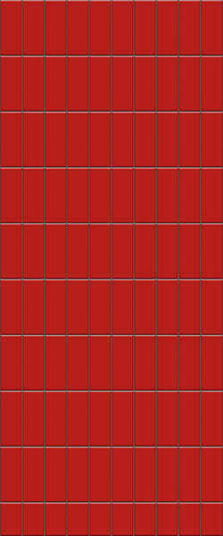 Red Vertical Block Tile Acrylic Shower Panel 2440mm x 1220mm ( 3mm Thick) - CladdTech