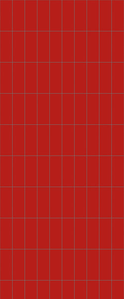 Red Vertical Block Tile Acrylic Shower Panel 2440mm x 1220mm ( 3mm Thick) - CladdTech