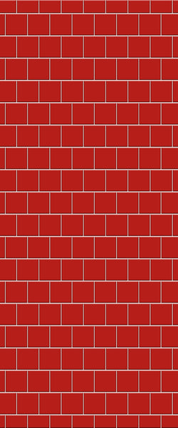 Red Large Square's Tile Acrylic Shower Wall Panel 2440mm x 1220mm ( 3mm Thick) - CladdTech