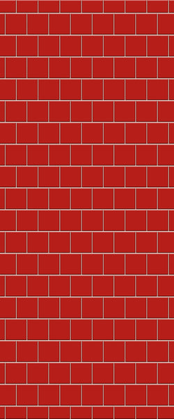 Red Large Square's Tile Acrylic Shower Wall Panel 2440mm x 1220mm ( 3mm Thick) - CladdTech