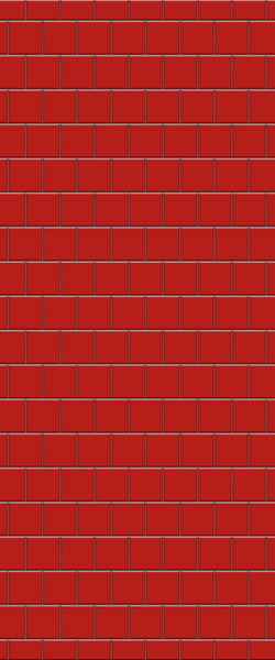 Red Large Square's Tile Acrylic Shower Wall Panel 2440mm x 1220mm ( 3mm Thick) - CladdTech