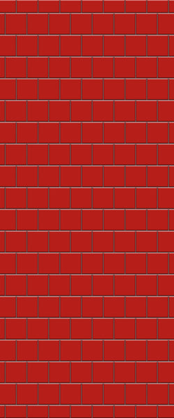 Red Large Square's Tile Acrylic Shower Wall Panel 2440mm x 1220mm ( 3mm Thick) - CladdTech