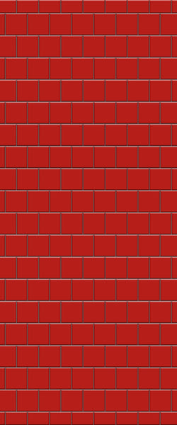 Red Large Square's Tile Acrylic Shower Wall Panel 2440mm x 1220mm ( 3mm Thick) - CladdTech