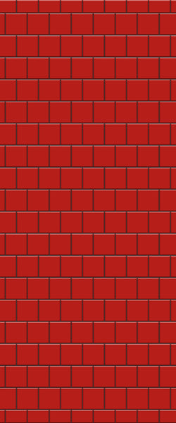 Red Large Square's Tile Acrylic Shower Wall Panel 2440mm x 1220mm ( 3mm Thick) - CladdTech