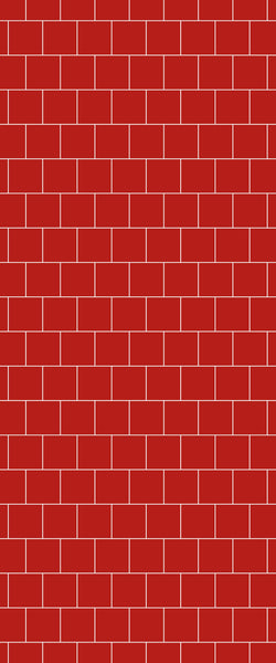 Red Large Square's Tile Acrylic Shower Wall Panel 2440mm x 1220mm ( 3mm Thick) - CladdTech