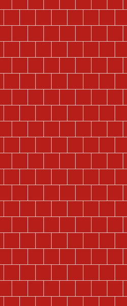 Red Large Square's Tile Acrylic Shower Wall Panel 2440mm x 1220mm ( 3mm Thick) - CladdTech