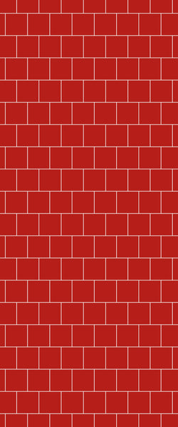 Red Large Square's Tile Acrylic Shower Wall Panel 2440mm x 1220mm ( 3mm Thick) - CladdTech