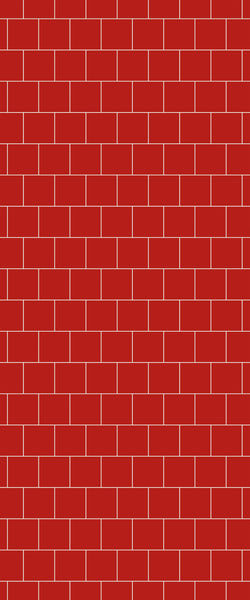 Red Large Square's Tile Acrylic Shower Wall Panel 2440mm x 1220mm ( 3mm Thick) - CladdTech