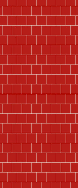 Red Large Square's Tile Acrylic Shower Wall Panel 2440mm x 1220mm ( 3mm Thick) - CladdTech