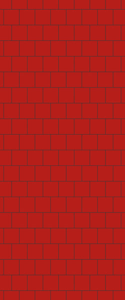 Red Large Square's Tile Acrylic Shower Wall Panel 2440mm x 1220mm ( 3mm Thick) - CladdTech