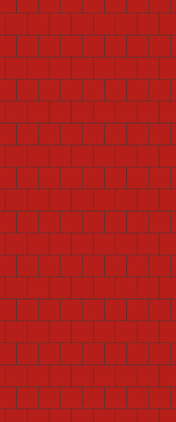 Red Large Square's Tile Acrylic Shower Wall Panel 2440mm x 1220mm ( 3mm Thick) - CladdTech