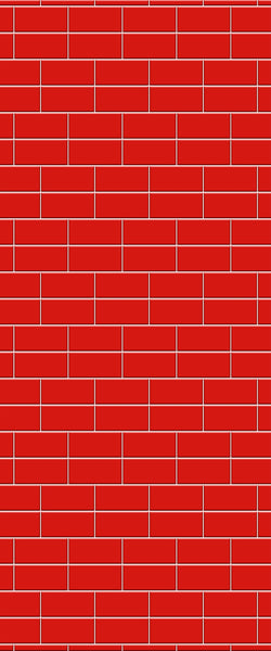 Red Brickbond Tile Acrylic Shower Wall Panel 2440mm x 1220mm ( 3mm Thick) - CladdTech