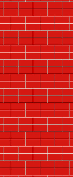 Red Brickbond Tile Acrylic Shower Wall Panel 2440mm x 1220mm ( 3mm Thick) - CladdTech