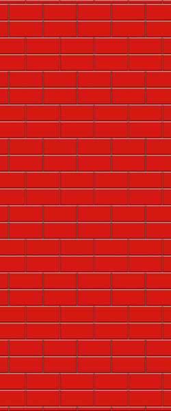 Red Brickbond Tile Acrylic Shower Wall Panel 2440mm x 1220mm ( 3mm Thick) - CladdTech