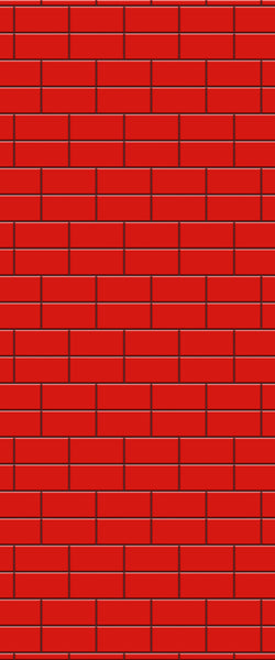 Red Brickbond Tile Acrylic Shower Wall Panel 2440mm x 1220mm ( 3mm Thick) - CladdTech