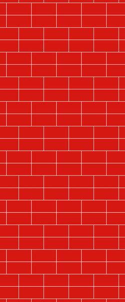 Red Brickbond Tile Acrylic Shower Wall Panel 2440mm x 1220mm ( 3mm Thick) - CladdTech