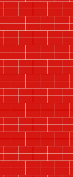 Red Brickbond Tile Acrylic Shower Wall Panel 2440mm x 1220mm ( 3mm Thick) - CladdTech