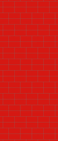Red Brickbond Tile Acrylic Shower Wall Panel 2440mm x 1220mm ( 3mm Thick) - CladdTech