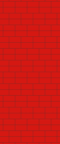 Red Brickbond Tile Acrylic Shower Wall Panel 2440mm x 1220mm ( 3mm Thick) - CladdTech