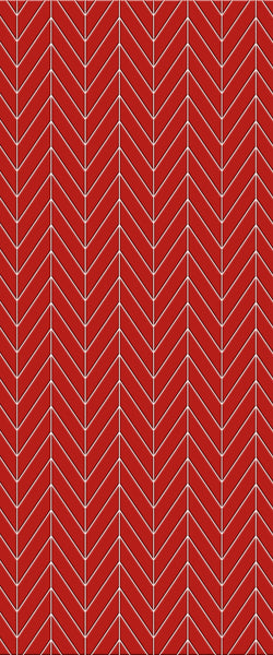 Red Chevron Tile Acrylic Shower Wall Panel 2440mm x 1220mm ( 3mm Thick) - CladdTech