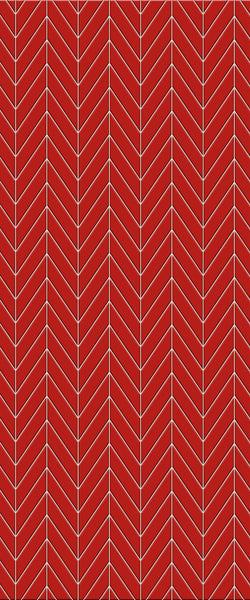 Red Chevron Tile Acrylic Shower Wall Panel 2440mm x 1220mm ( 3mm Thick) - CladdTech