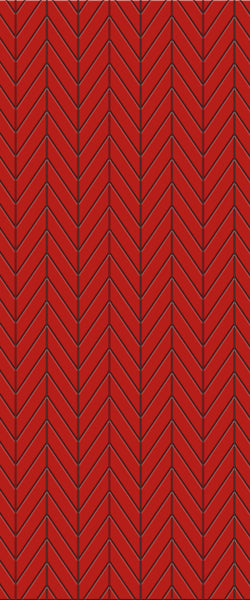 Red Chevron Tile Acrylic Shower Wall Panel 2440mm x 1220mm ( 3mm Thick) - CladdTech