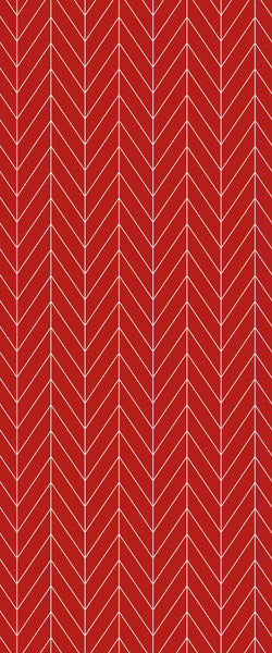Red Chevron Tile Acrylic Shower Wall Panel 2440mm x 1220mm ( 3mm Thick) - CladdTech