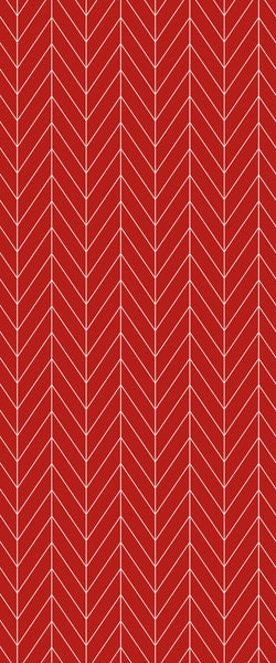 Red Chevron Tile Acrylic Shower Wall Panel 2440mm x 1220mm ( 3mm Thick) - CladdTech