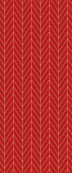 Red Chevron Tile Acrylic Shower Wall Panel 2440mm x 1220mm ( 3mm Thick) - CladdTech