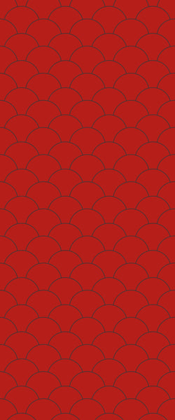 Red Fishscales Tile Acrylic Shower Panel 2440mm x 1220mm (3mm Thick) - CladdTech