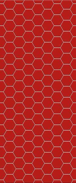 Red Hexagon Tile Acrylic Wall Panel 2440mm x 1220mm (3mm Thick) - CladdTech