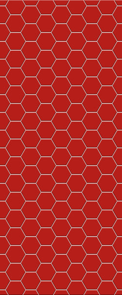 Red Hexagon Tile Acrylic Wall Panel 2440mm x 1220mm (3mm Thick) - CladdTech