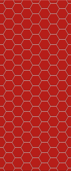 Red Hexagon Tile Acrylic Wall Panel 2440mm x 1220mm (3mm Thick) - CladdTech