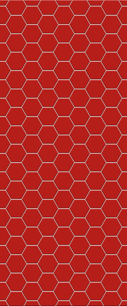 Red Hexagon Tile Acrylic Wall Panel 2440mm x 1220mm (3mm Thick) - CladdTech