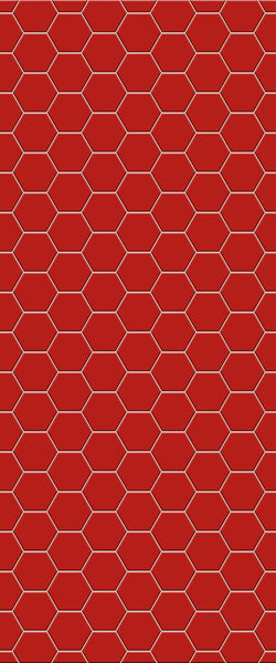 Red Hexagon Tile Acrylic Wall Panel 2440mm x 1220mm (3mm Thick) - CladdTech