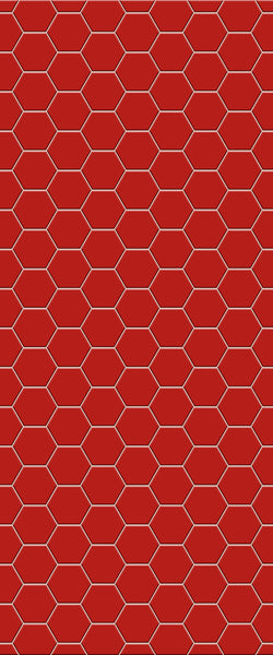 Red Hexagon Tile Acrylic Wall Panel 2440mm x 1220mm (3mm Thick) - CladdTech