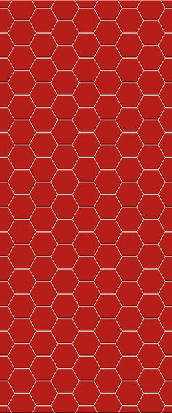 Red Hexagon Tile Acrylic Wall Panel 2440mm x 1220mm (3mm Thick) - CladdTech