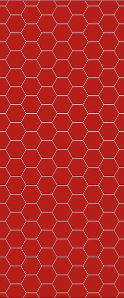 Red Hexagon Tile Acrylic Wall Panel 2440mm x 1220mm (3mm Thick) - CladdTech