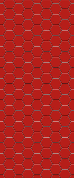 Red Hexagon Tile Acrylic Wall Panel 2440mm x 1220mm (3mm Thick) - CladdTech