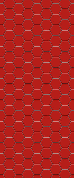 Red Hexagon Tile Acrylic Wall Panel 2440mm x 1220mm (3mm Thick) - CladdTech