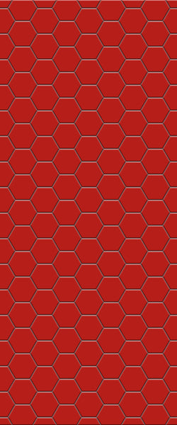 Red Hexagon Tile Acrylic Wall Panel 2440mm x 1220mm (3mm Thick) - CladdTech