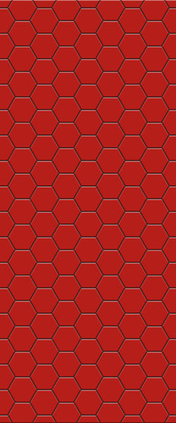 Red Hexagon Tile Acrylic Wall Panel 2440mm x 1220mm (3mm Thick) - CladdTech
