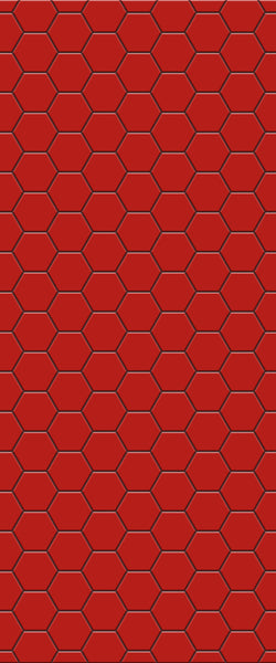 Red Hexagon Tile Acrylic Wall Panel 2440mm x 1220mm (3mm Thick) - CladdTech