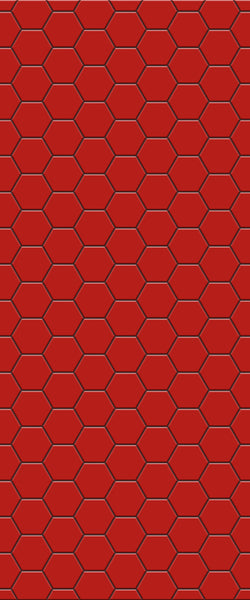 Red Hexagon Tile Acrylic Wall Panel 2440mm x 1220mm (3mm Thick) - CladdTech
