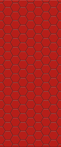 Red Hexagon Tile Acrylic Wall Panel 2440mm x 1220mm (3mm Thick) - CladdTech